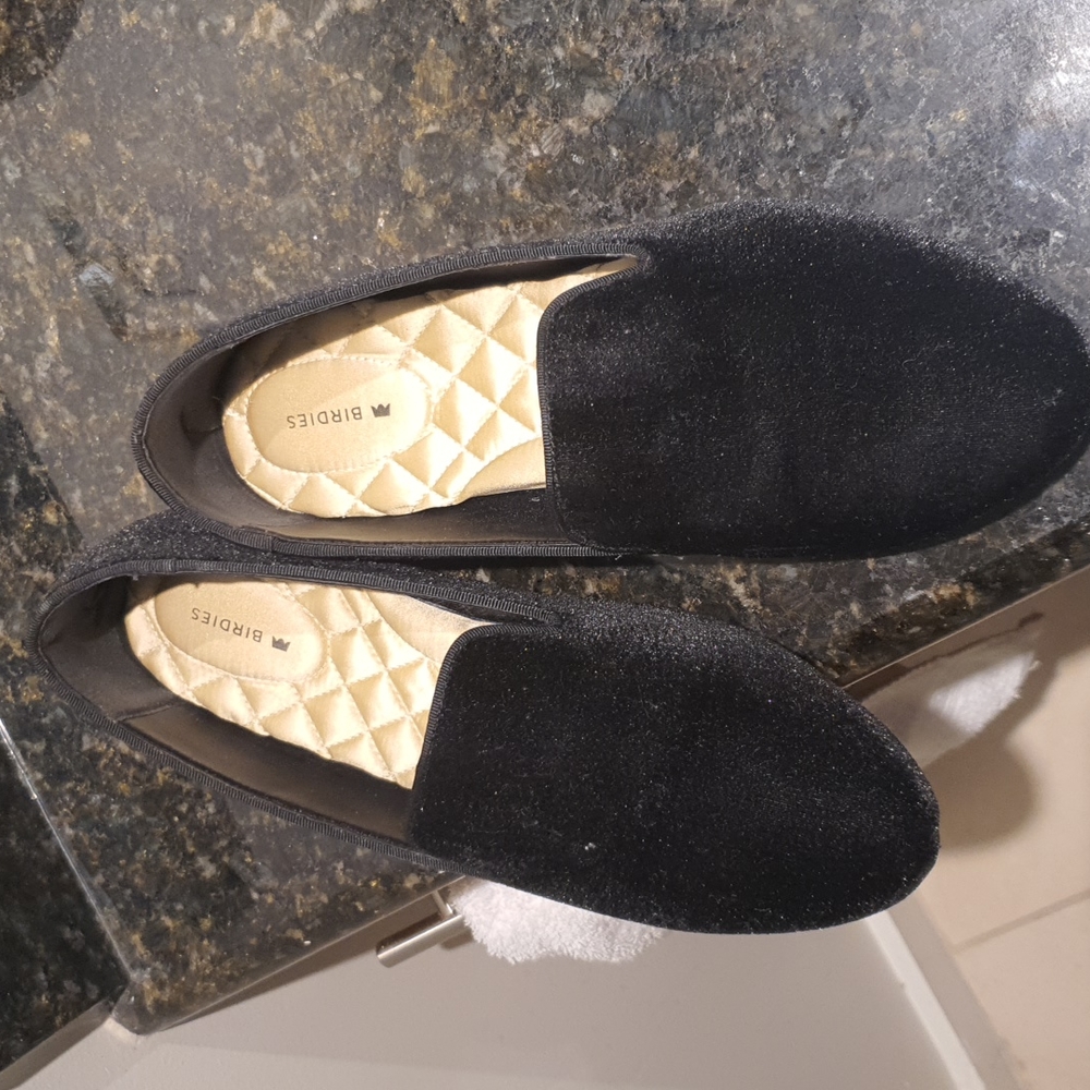 Birdies Black Velvet Flats